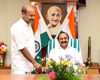 വി.ഡി. സതീശന്റെ സത്യപ്രതിജ്ഞാ ചടങ്ങ്